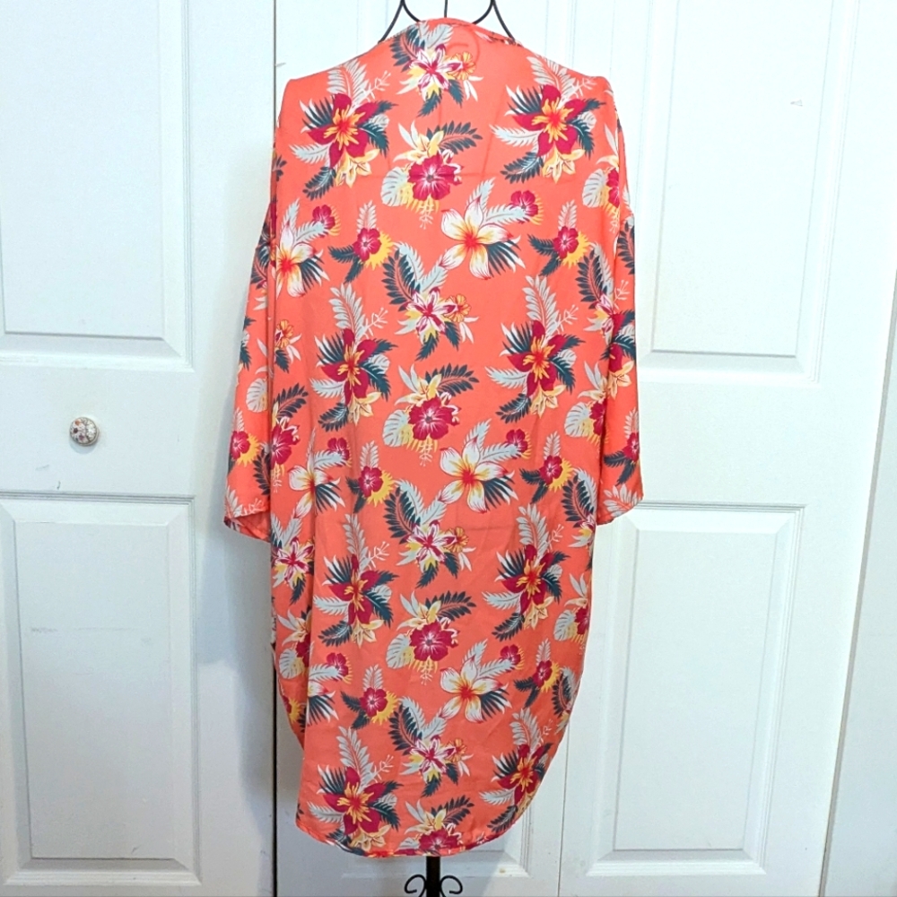 Bright Floral Kimono Style Coverup by TWIK - Picture 5 of 5